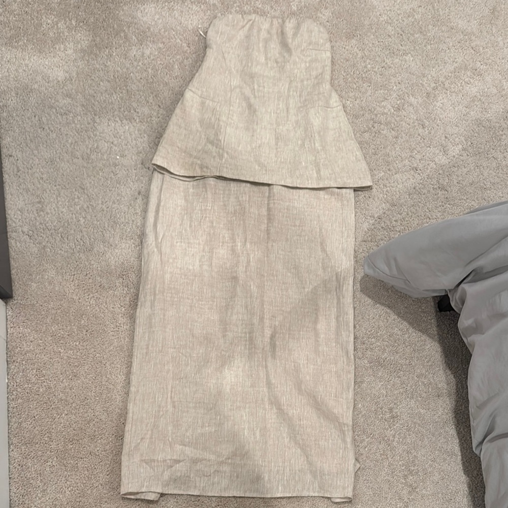 DISSH Elegant Maxi Strapless Linen Set
